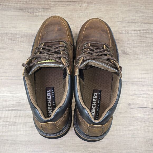 Skechers Mariner Men's Size 10.5 Brown Leather Utility Shoes (4470) - Picture 5 of 10